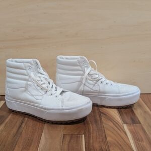 White High-Top Van Sneakers